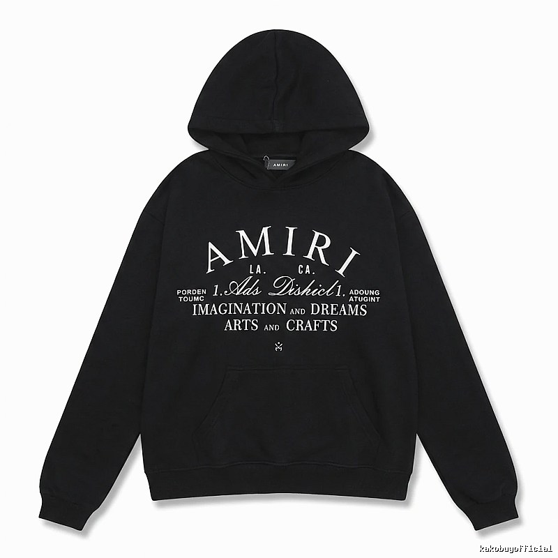 AMIRI retro-style black hoodie
