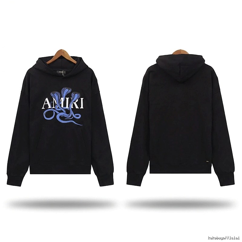 AMIRI Snake Pattern Trendy and Cool Black Sweatshirt