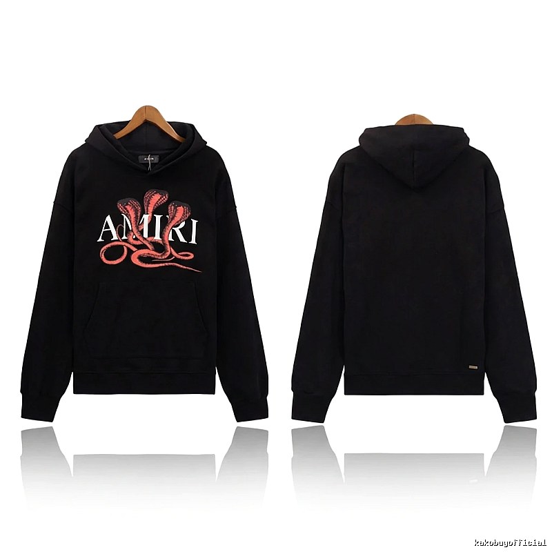 AMIRI Snake Print Trendy Black Sweatshirt