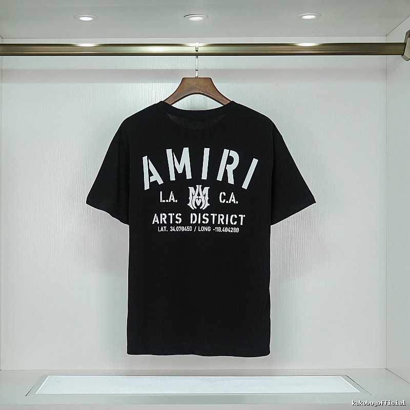 Amiri Urban Graphic T-shirt White Blue Amiri with Statement Pattern
