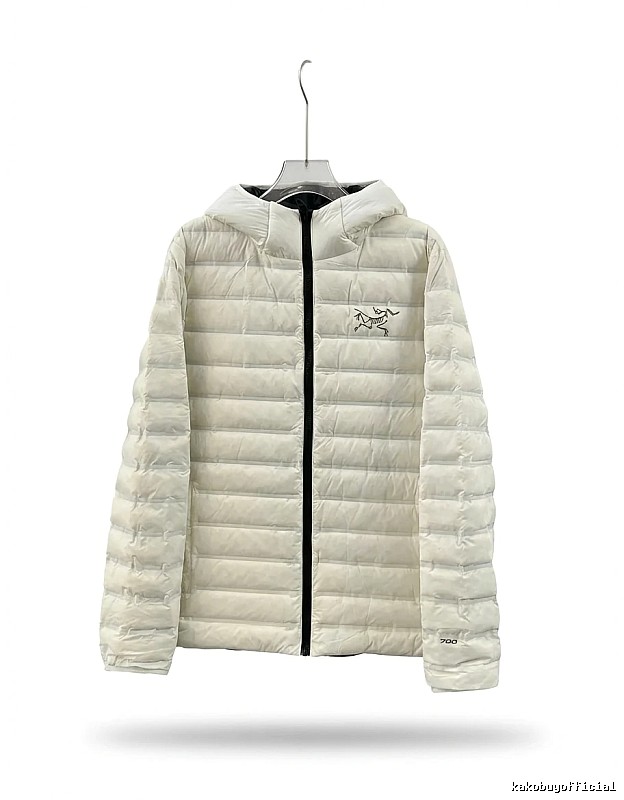 Arc'teryx lightweight white duck down down jacket
