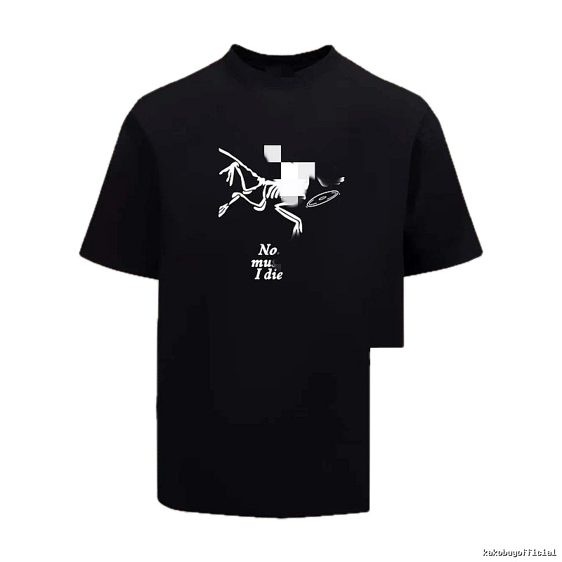 Arc'teryx Skull Print Street Style Black Short Sleeve T-Shirt