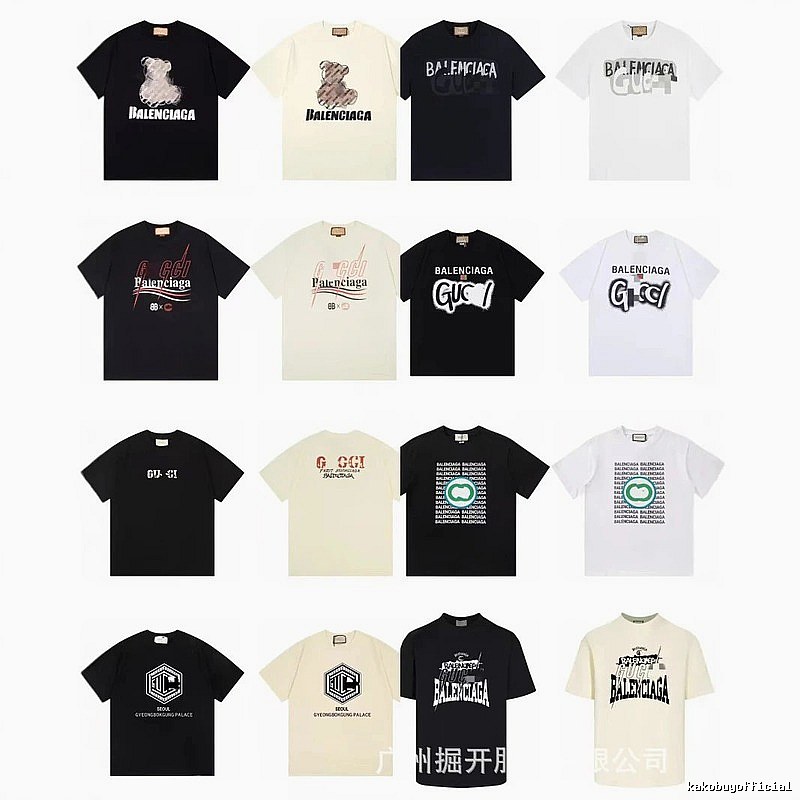 Balenciaga Co-branded Trendy Street Style Multi-color Short-sleeve T-shirt