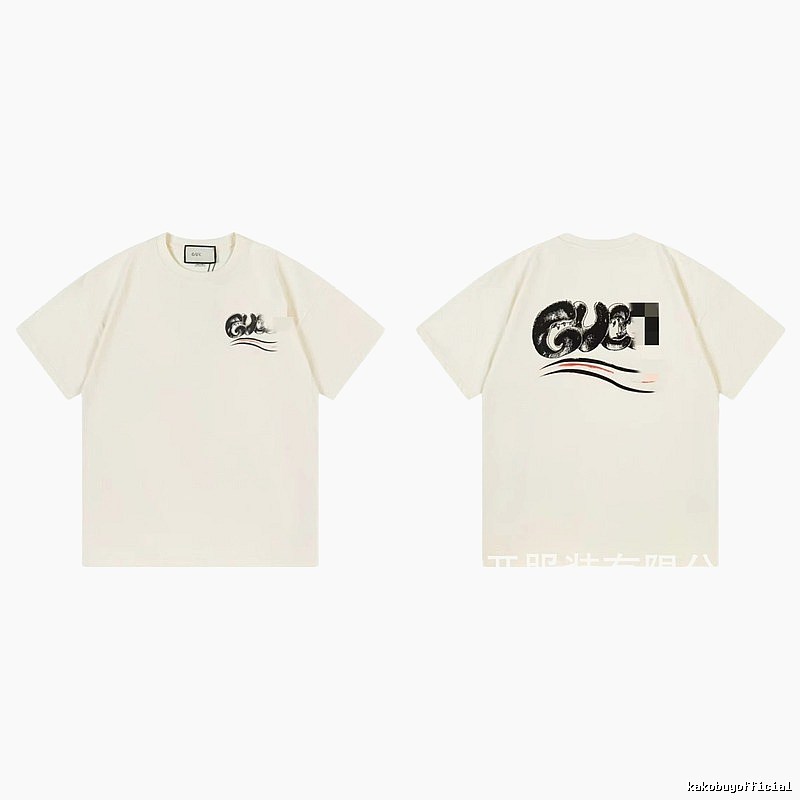 Balenciaga Graffiti Street Style Off-White Short-Sleeve T-Shirt