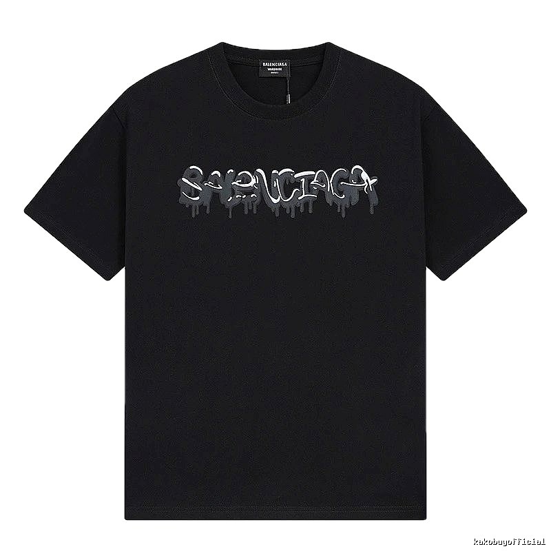 Balenciaga graffiti-style black T-shirt