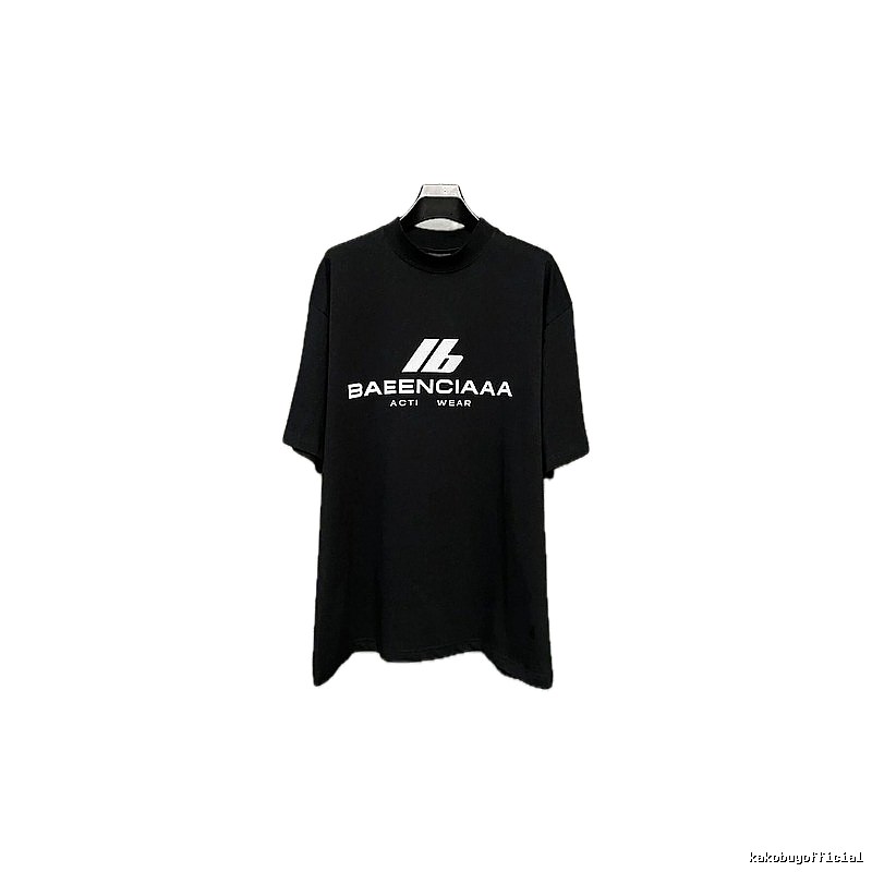 Balenciaga letter-style black T-shirt