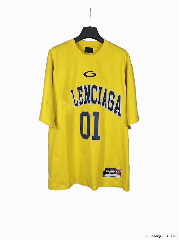 Balenciaga letter-style yellow T-shirt