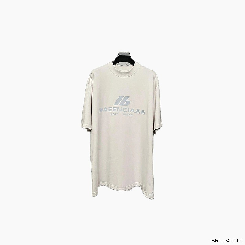 Balenciaga minimalist style off-white T-shirt
