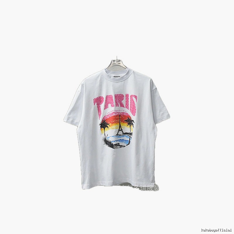 Balenciaga Printed Casual White T-shirt