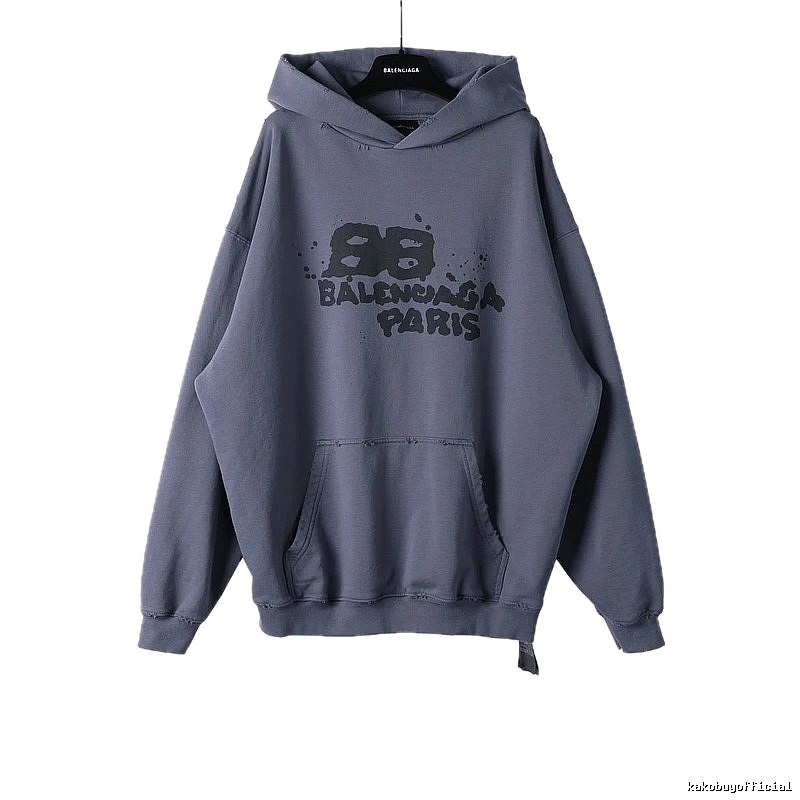 Balenciaga retro-style grey hoodie