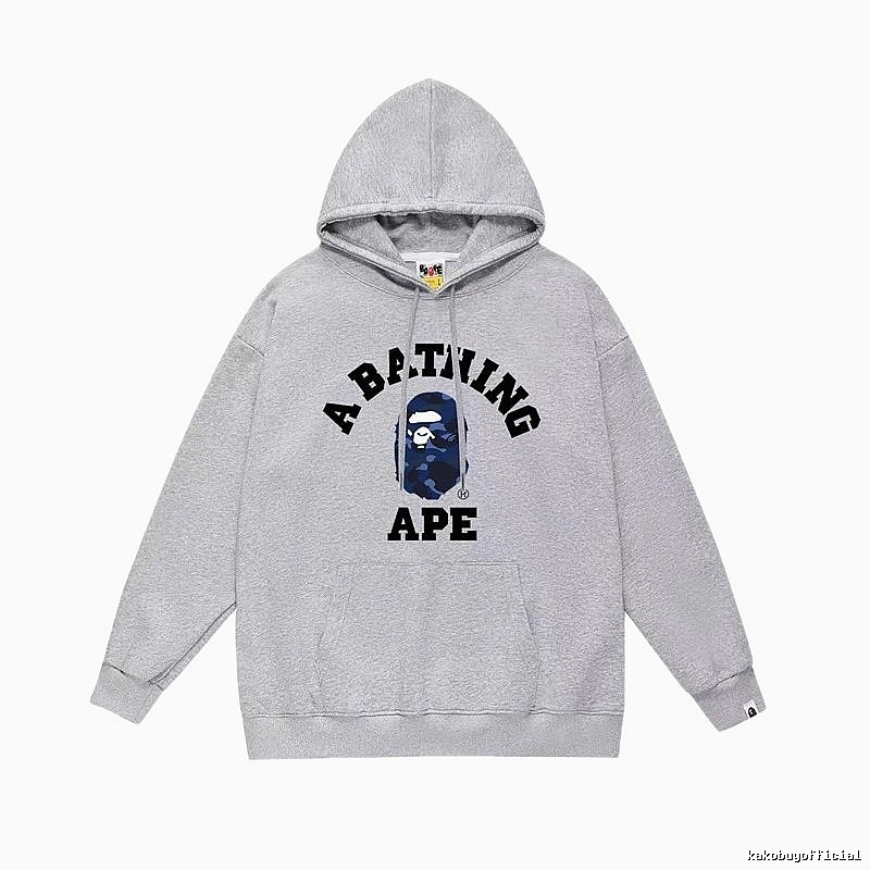 Bape Ape Head Grey Hoodie