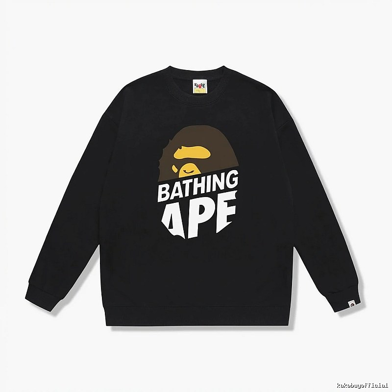 Bape Ape Head Trendy Cool Black Sweatshirt