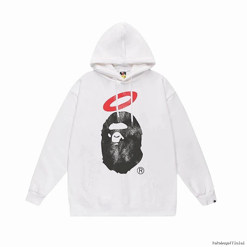 Bape Ape Head Trendy Cool Style White Sweatshirt