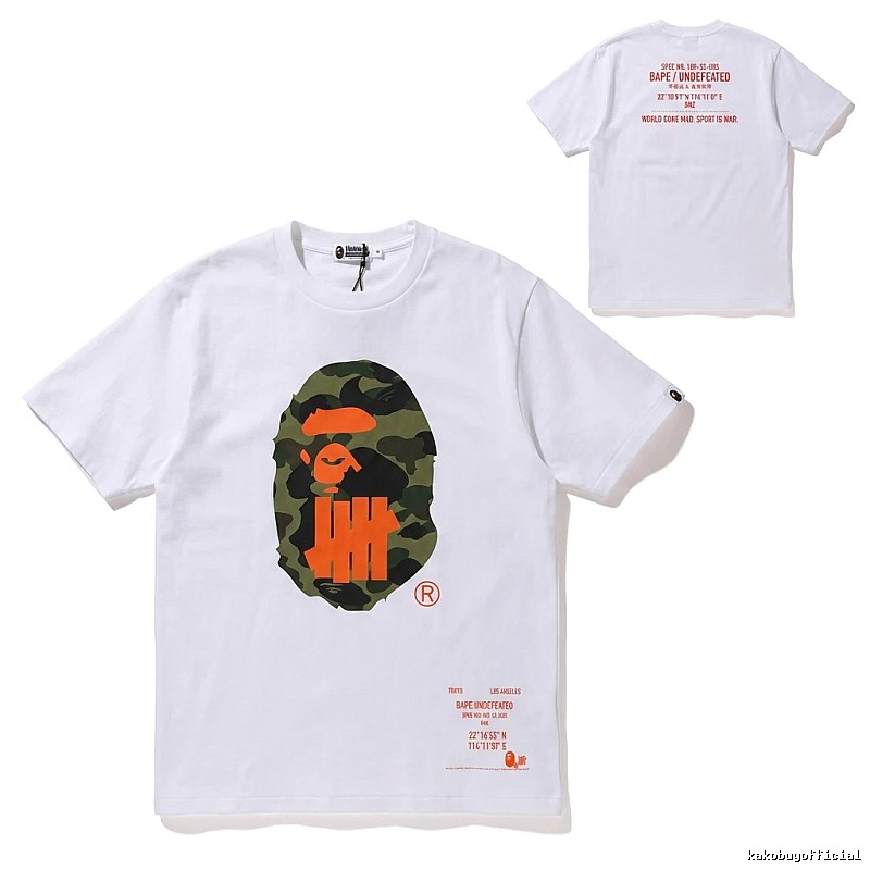 Bape camouflage style white T-shirt