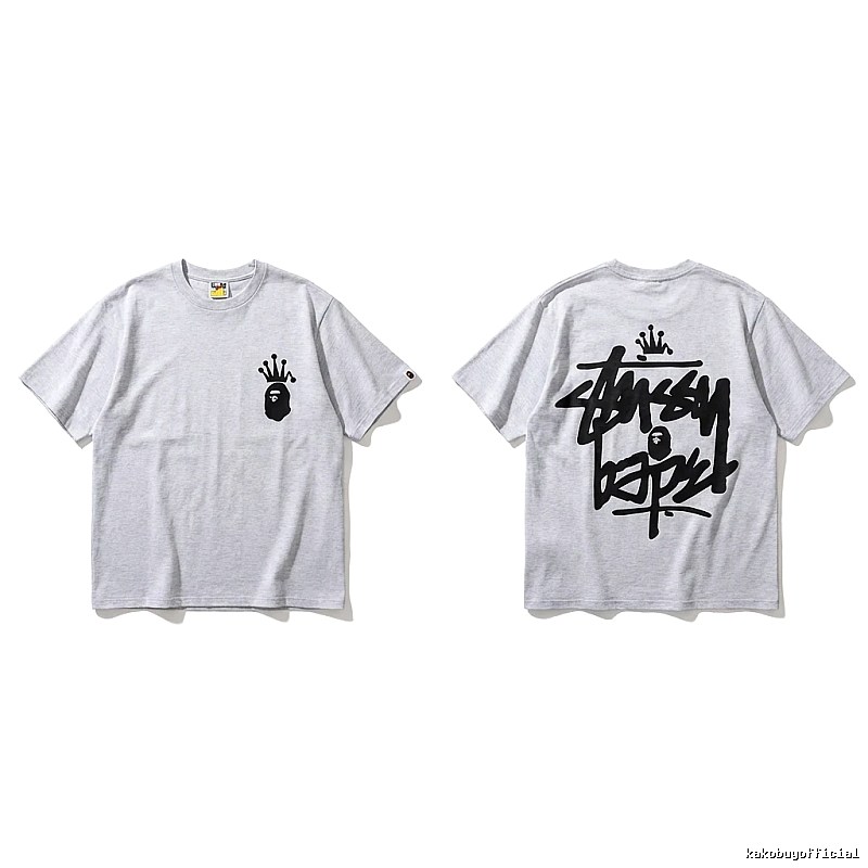 Bape Crown Trendy and Cool Style White T-shirt