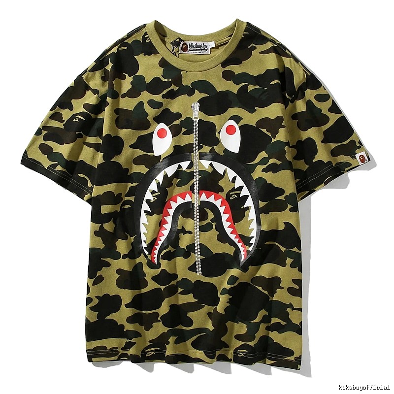 Bape Shark Camouflage Short-sleeve Shirt
