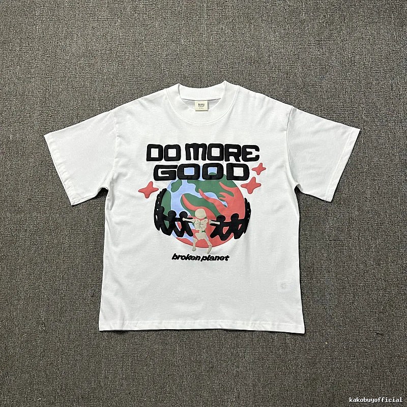 Broken Planet Lightweight Graphic T-shirt White Cotton Bold for Trend Styling
