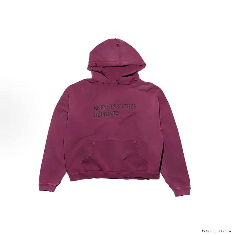 Burgundy Red Graphic Zip Hoodie Logo Detail