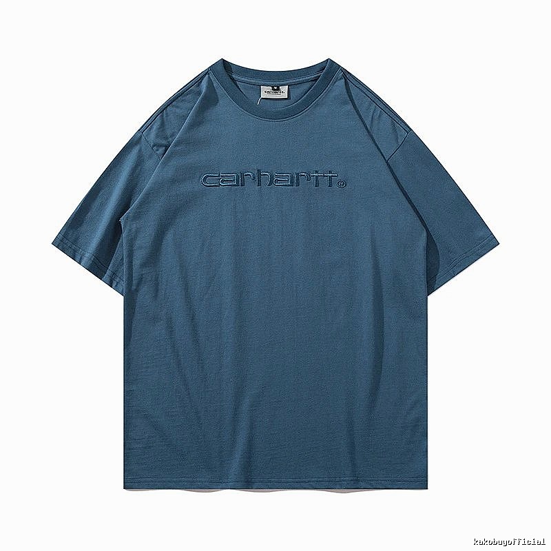 Carhartt Daily Logo T-shirt Light Blue Subtle for City Outfits
