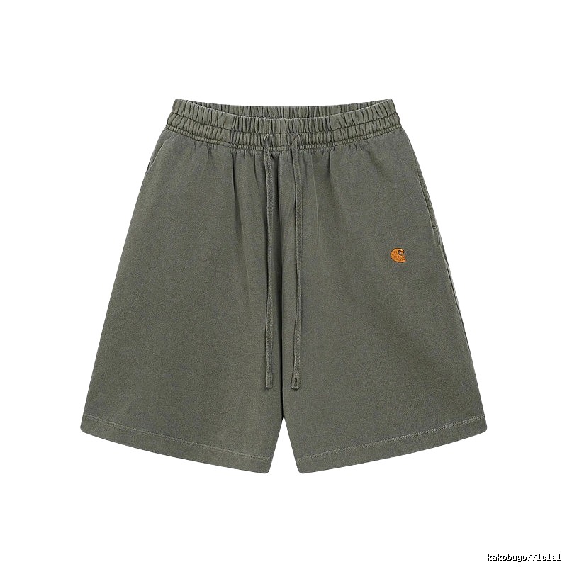 Carhartt Embroidered Workwear Style Army Green Casual Shorts
