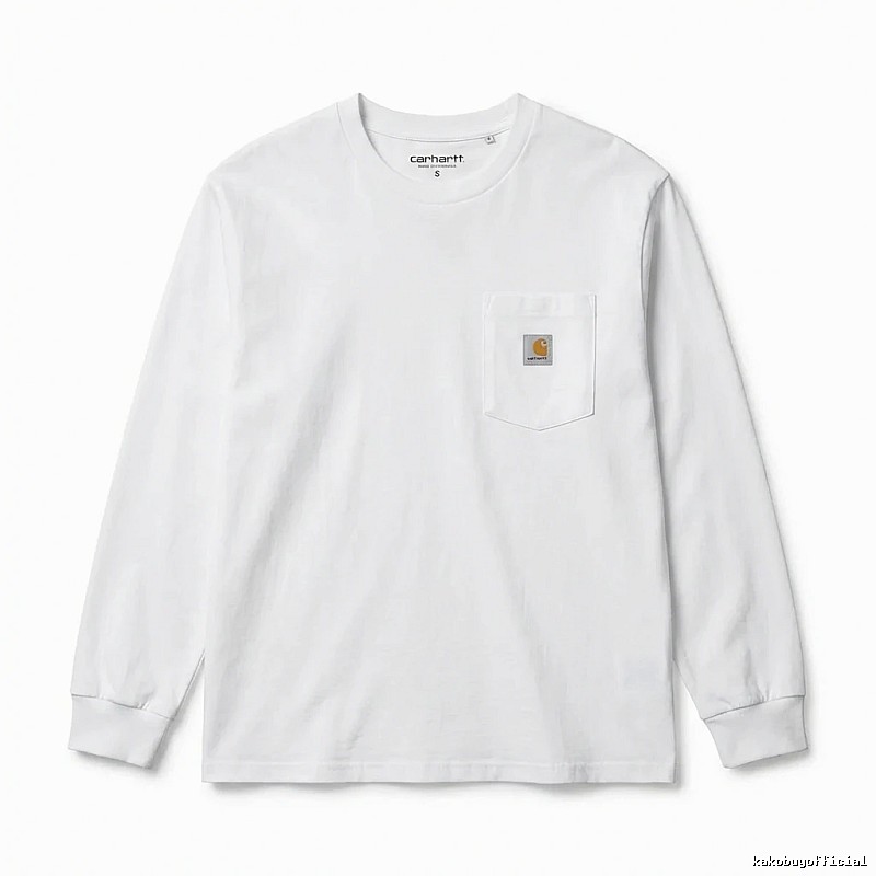Carhartt minimalist style white long-sleeve