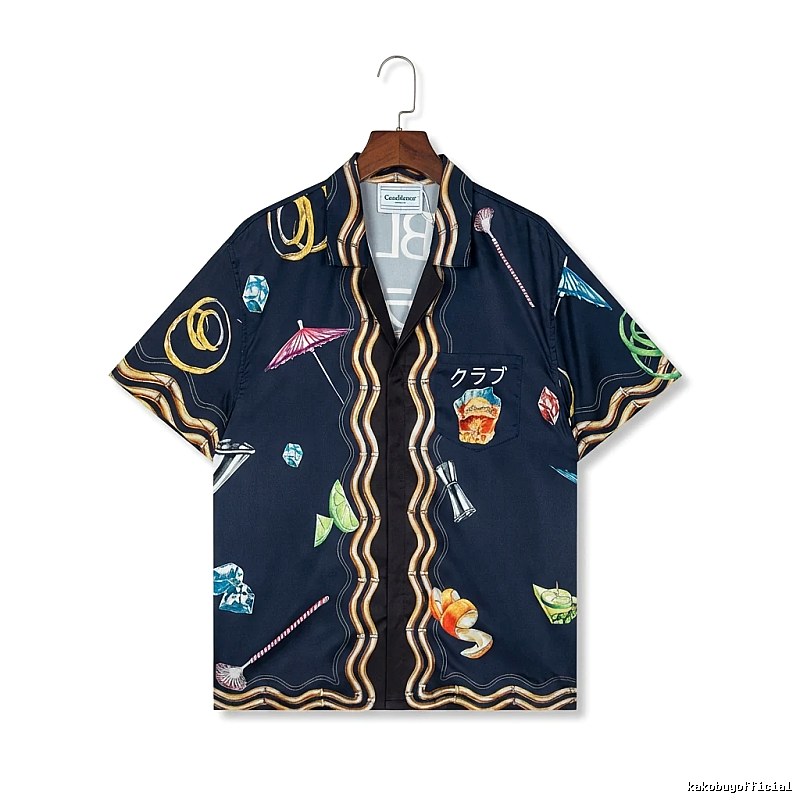 Casablanca Print Retro Short-sleeve Shirt
