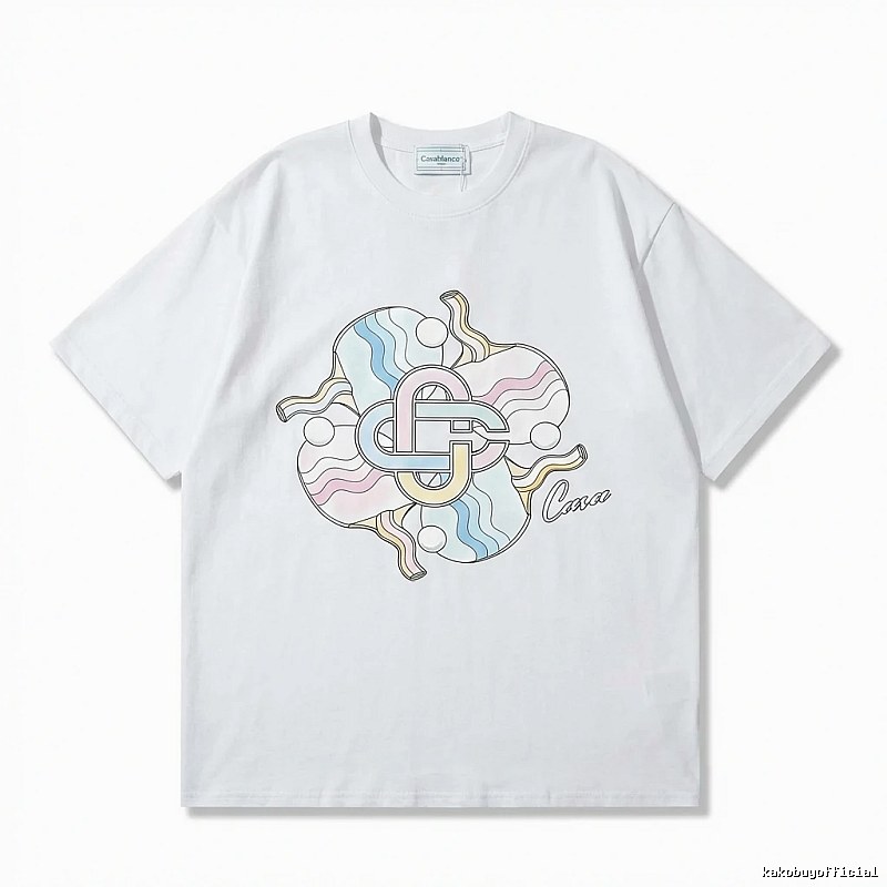 Casablanca Print Trendy White T-shirt
