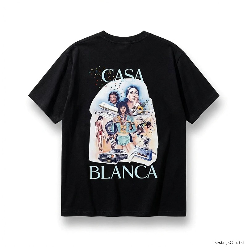 Casablanca retro style black T-shirt