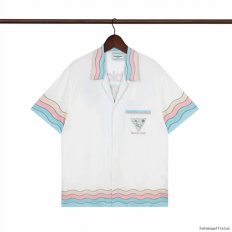 Casablanca stripe retro-style white shirt