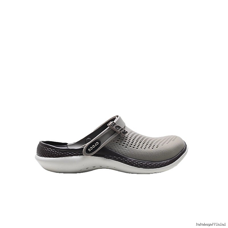 Casual style of Crocs clogs in gray and black