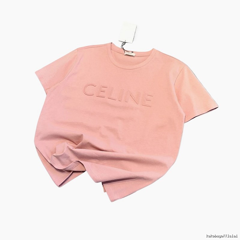 CELINE simple style pink T-shirt