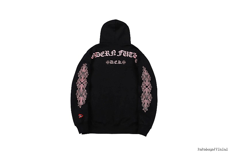 Chrome Hearts 2088-80 Black Cross Graphic Hoodie Statement Graphic