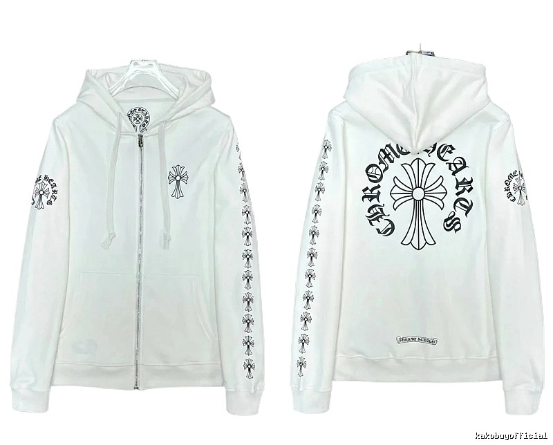 Chrome Hearts Cross Cool Style White Hoodie