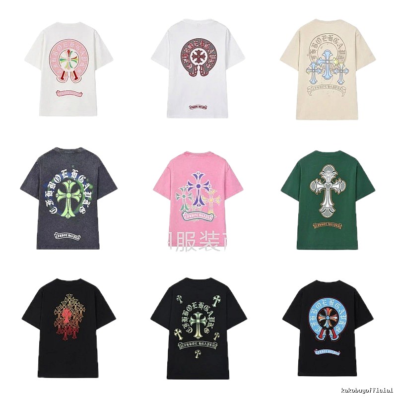 Chrome Hearts Cross Street Style Multi-color Short-sleeve T-shirt
