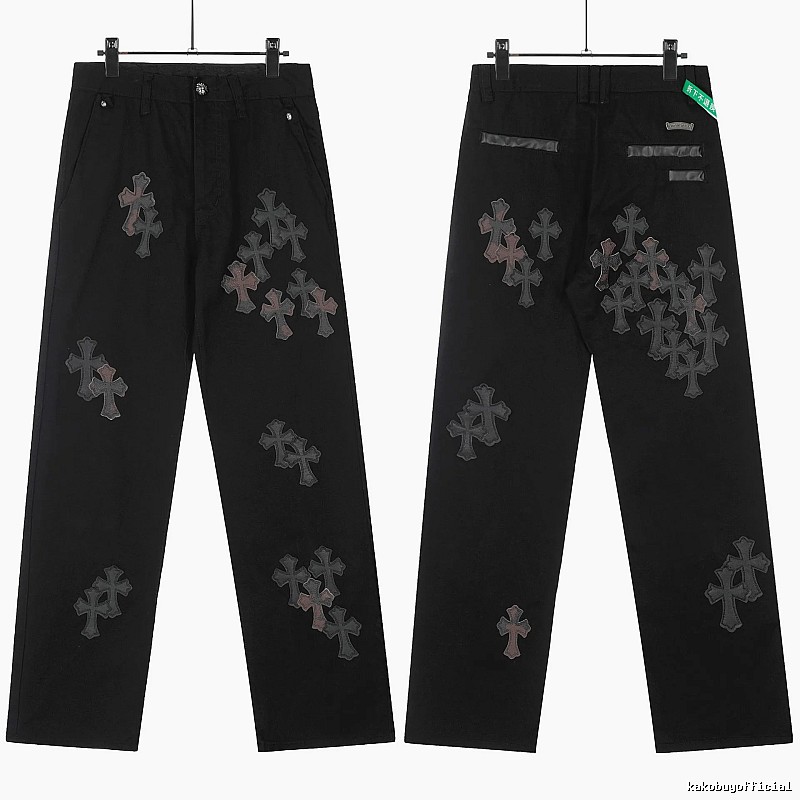 Chrome Hearts Patterned Graphic jeans Light Denim Jeans with Polished Detail