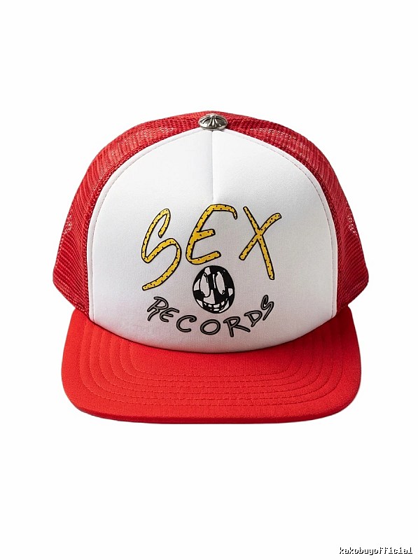 Chrome Hearts Retro Style Red and White Hat