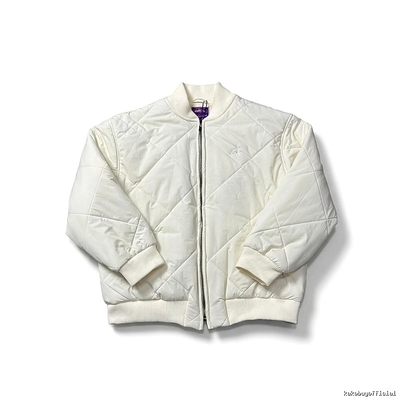 Corteiz diamond grid retro-style white jacket