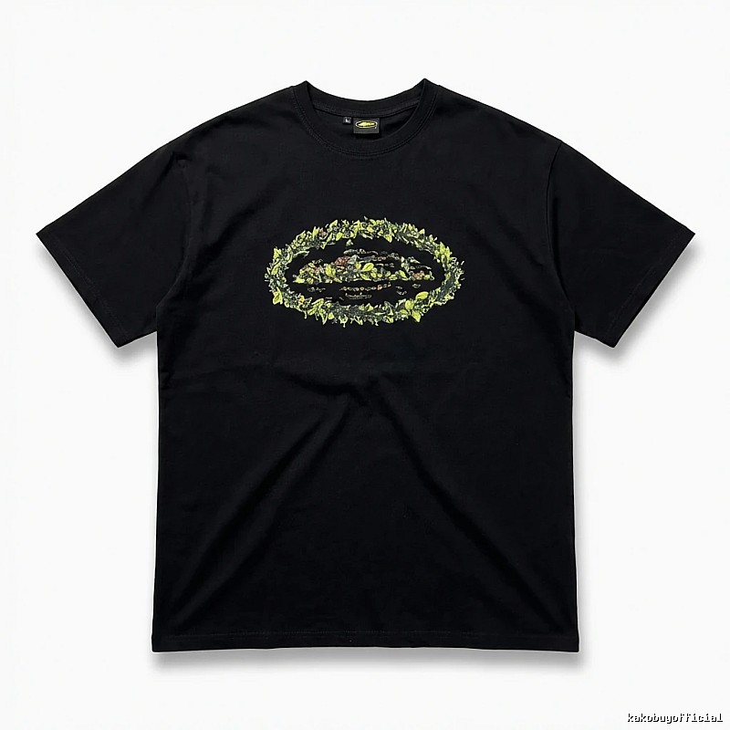 Corteiz Printed Trendy Black T-shirt