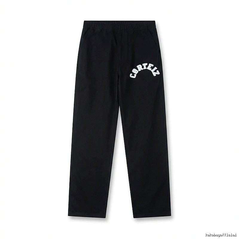 Corteiz retro-style black trousers