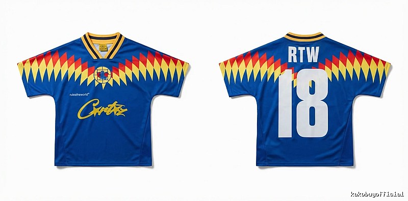 Corteiz RTW Series Retro-Style Blue Jersey