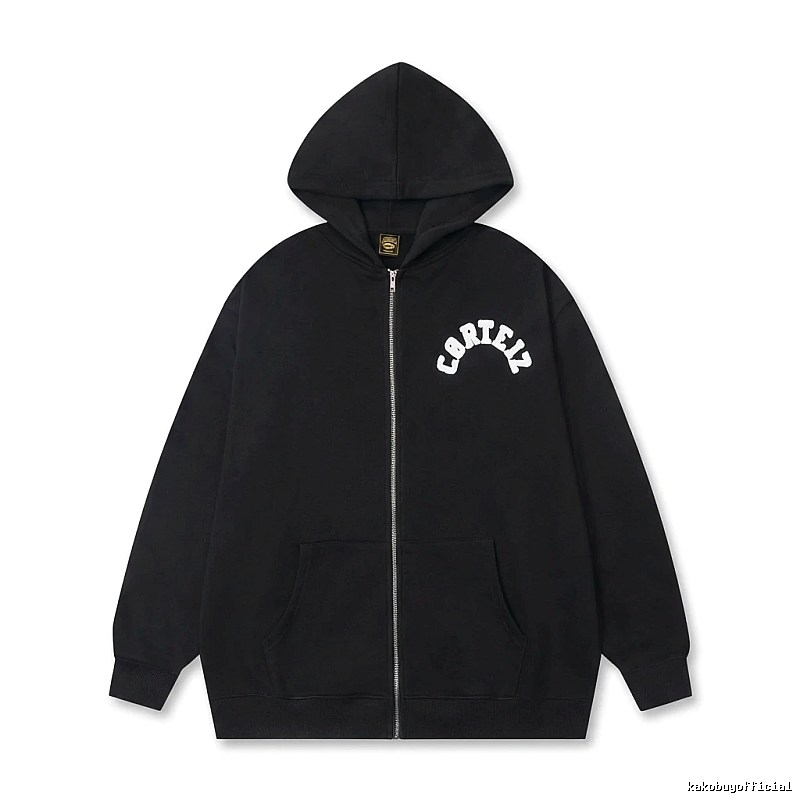 Corteiz street-style black hoodie