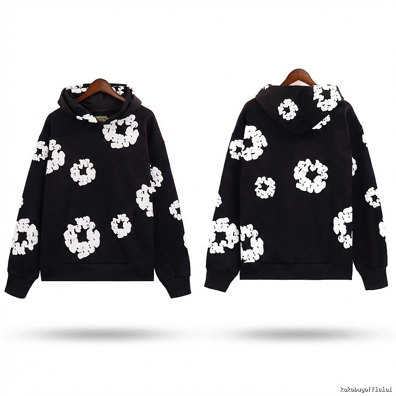 DENIM TEARS Printed Trendy Cool Black Sweatshirt