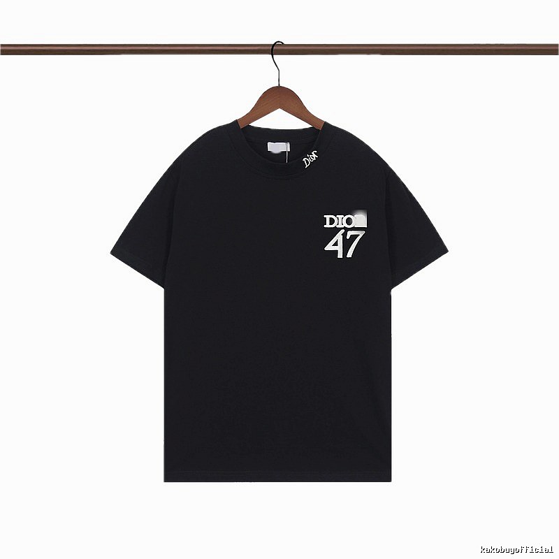 Dior 47 Collection Minimalist Style Black T-Shirt