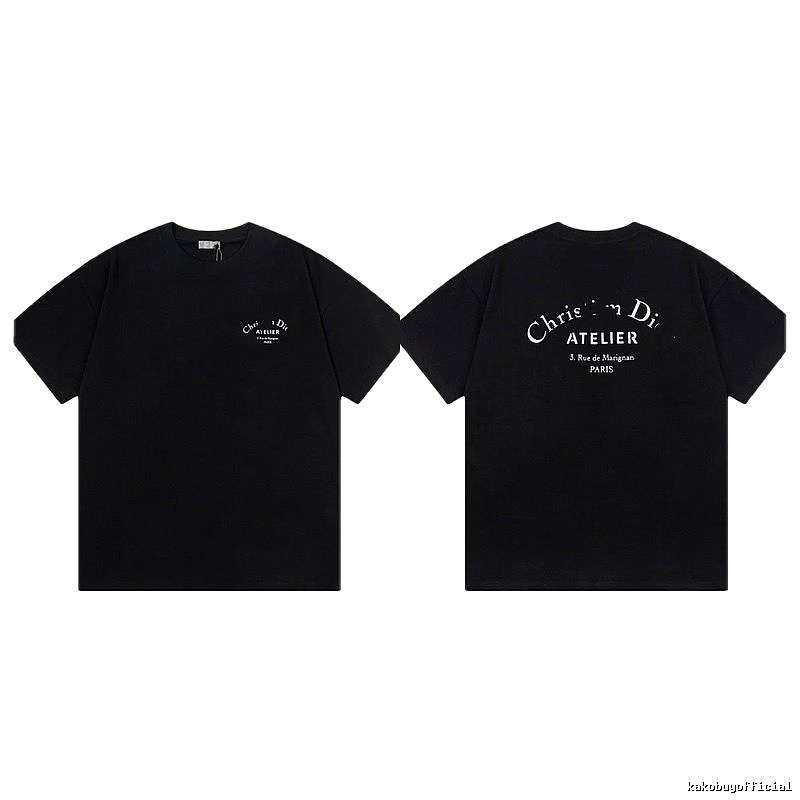 Dior Atelier Minimalist Style Black Short-sleeve T-shirt