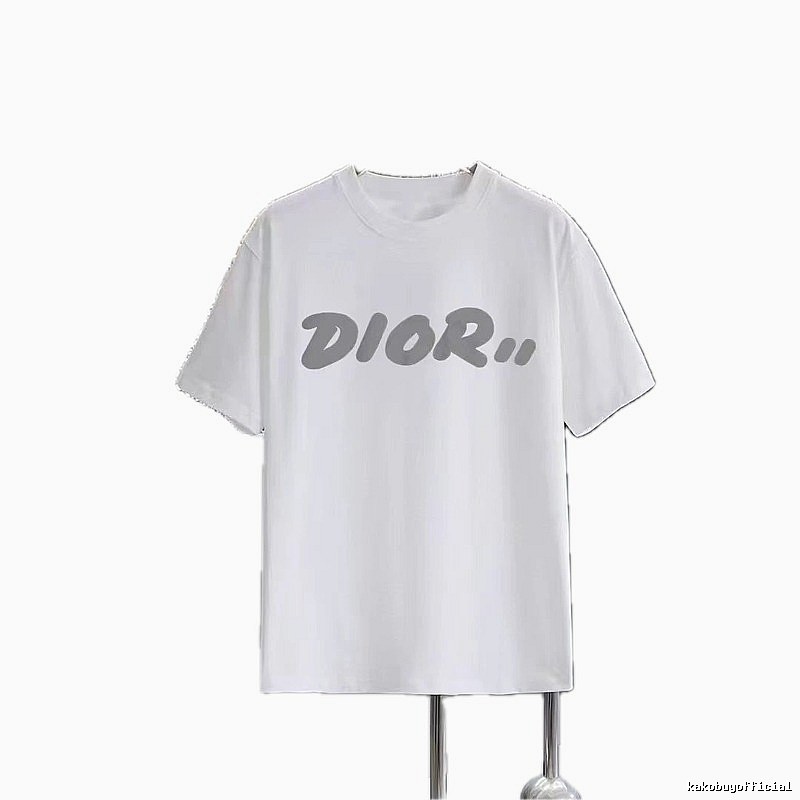 Dior Logo Printed Casual White T-shirt