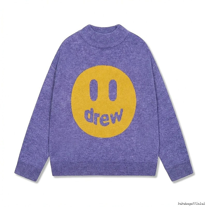 DREW Smiley Purple Sweater