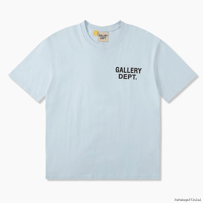Gallery Dept Simple Style Light Blue T-shirt