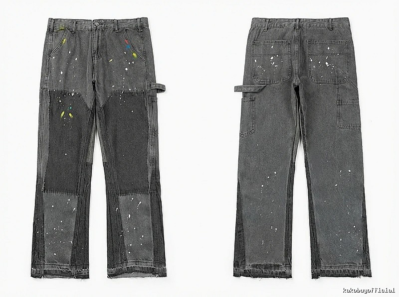 Gallery Dept. Stitched Graffiti Style Grey Pants