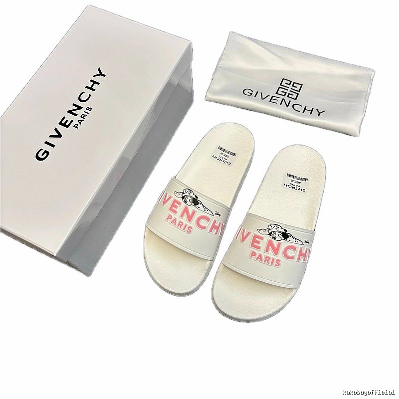 Givenchy x Disney Co-branded Casual Style White Slippers
