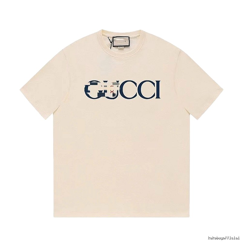 Gucci Classic Printed Casual Style Off-white Short Sleeve T-Shirt